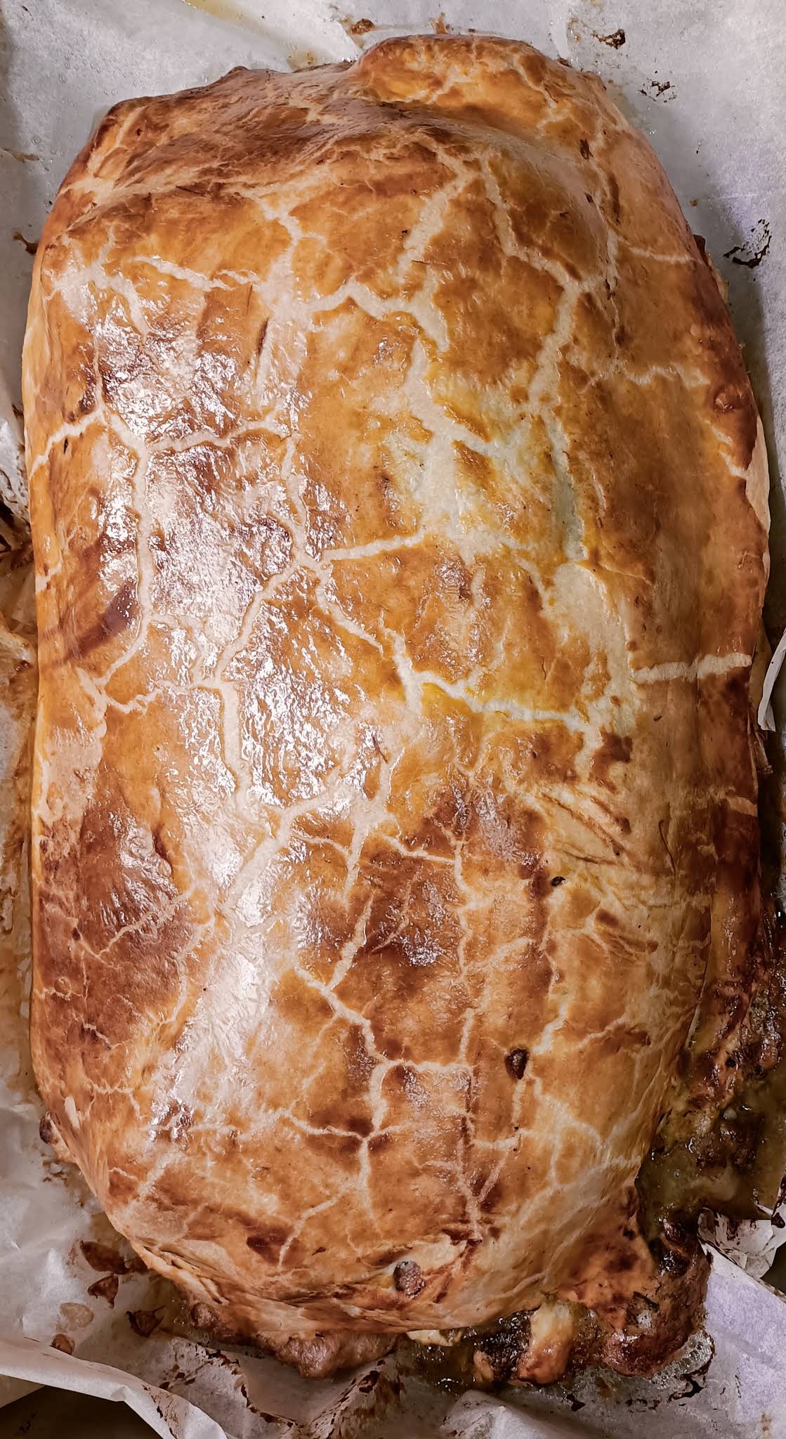 Torta salata appena sfornata